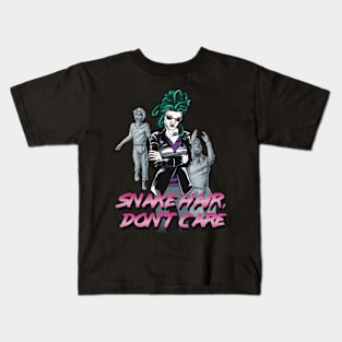 Snake Hair, Don’t Care Kids T-Shirt